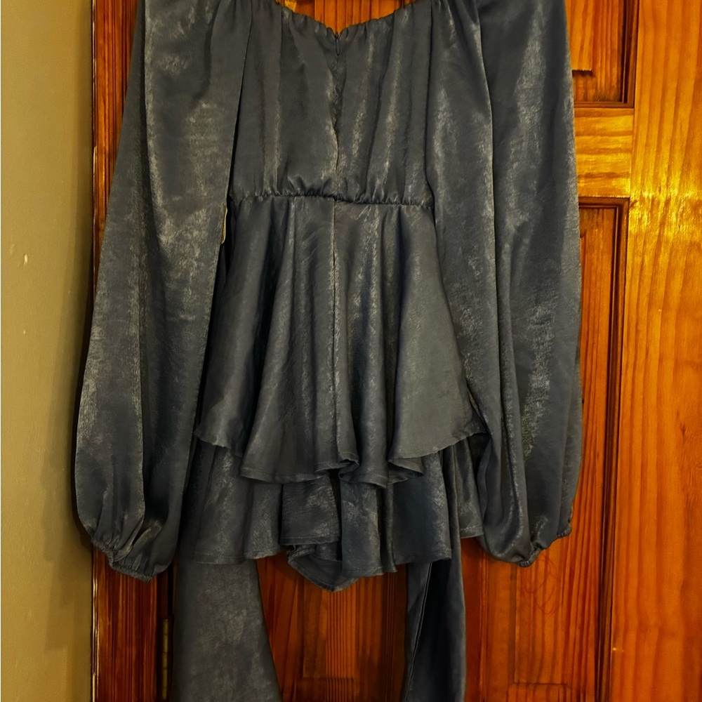 Altar'd State Navy Off-Shoulder Blouse